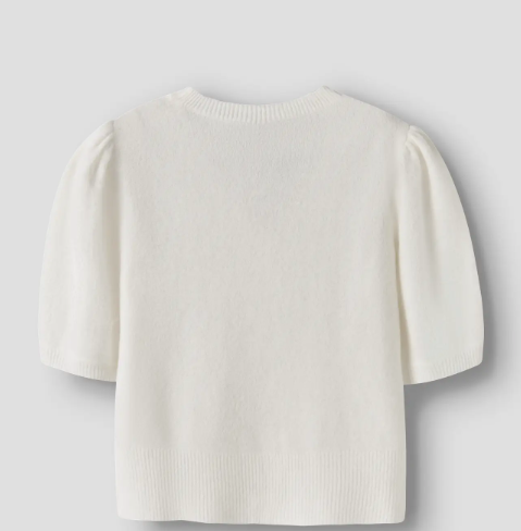 Cardigan Shorts Flodet Knit White Alyssum