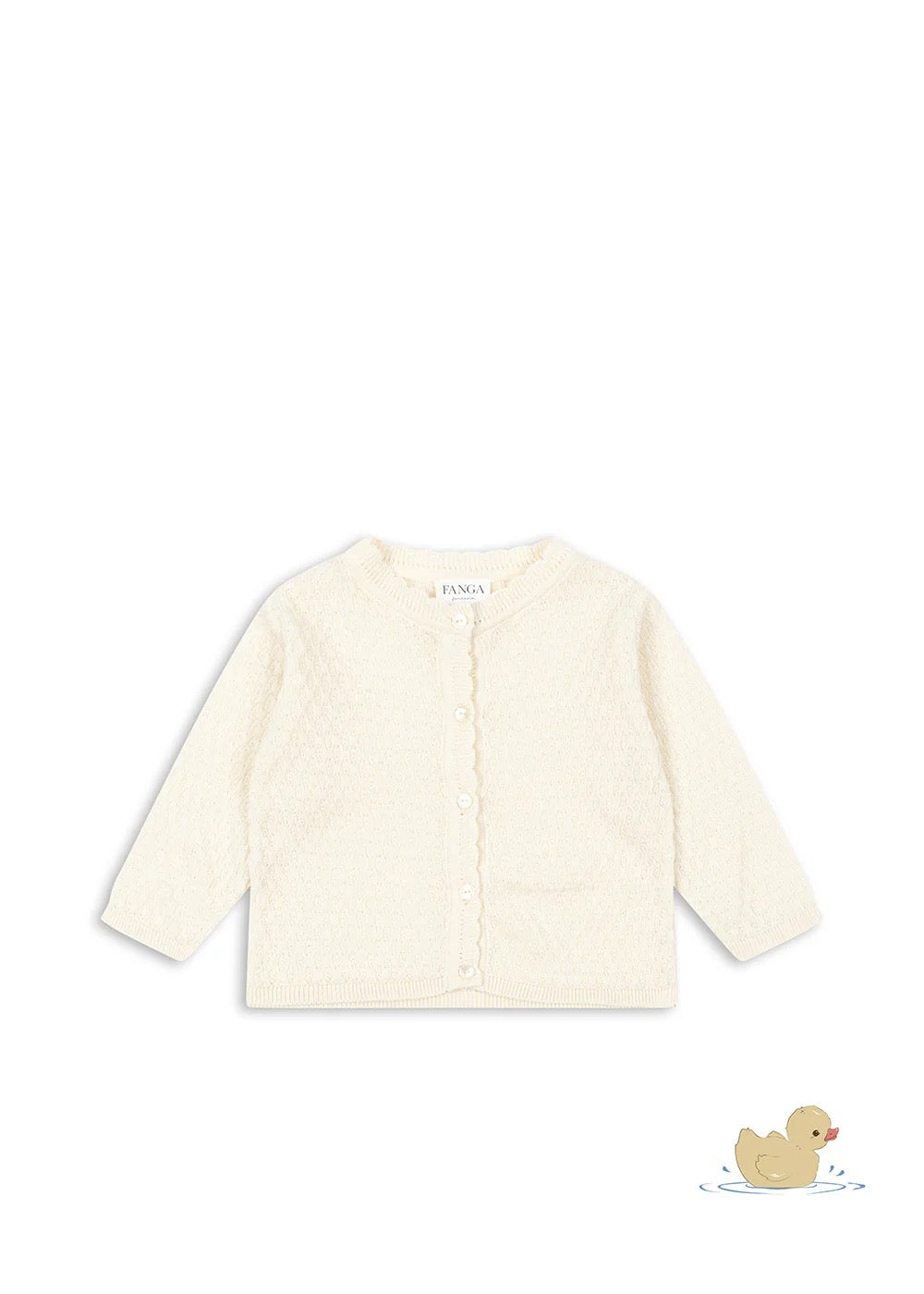 Cardigan Venti Pointelle Antique White