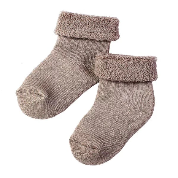 Ullsokk Frottè Beige