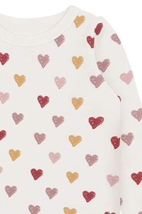Genser Abba Hearts Puff Off White