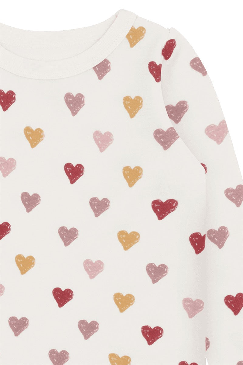 Genser Abba Hearts Puff Off White