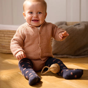 Strømpebukse Johana Blomster Navy
