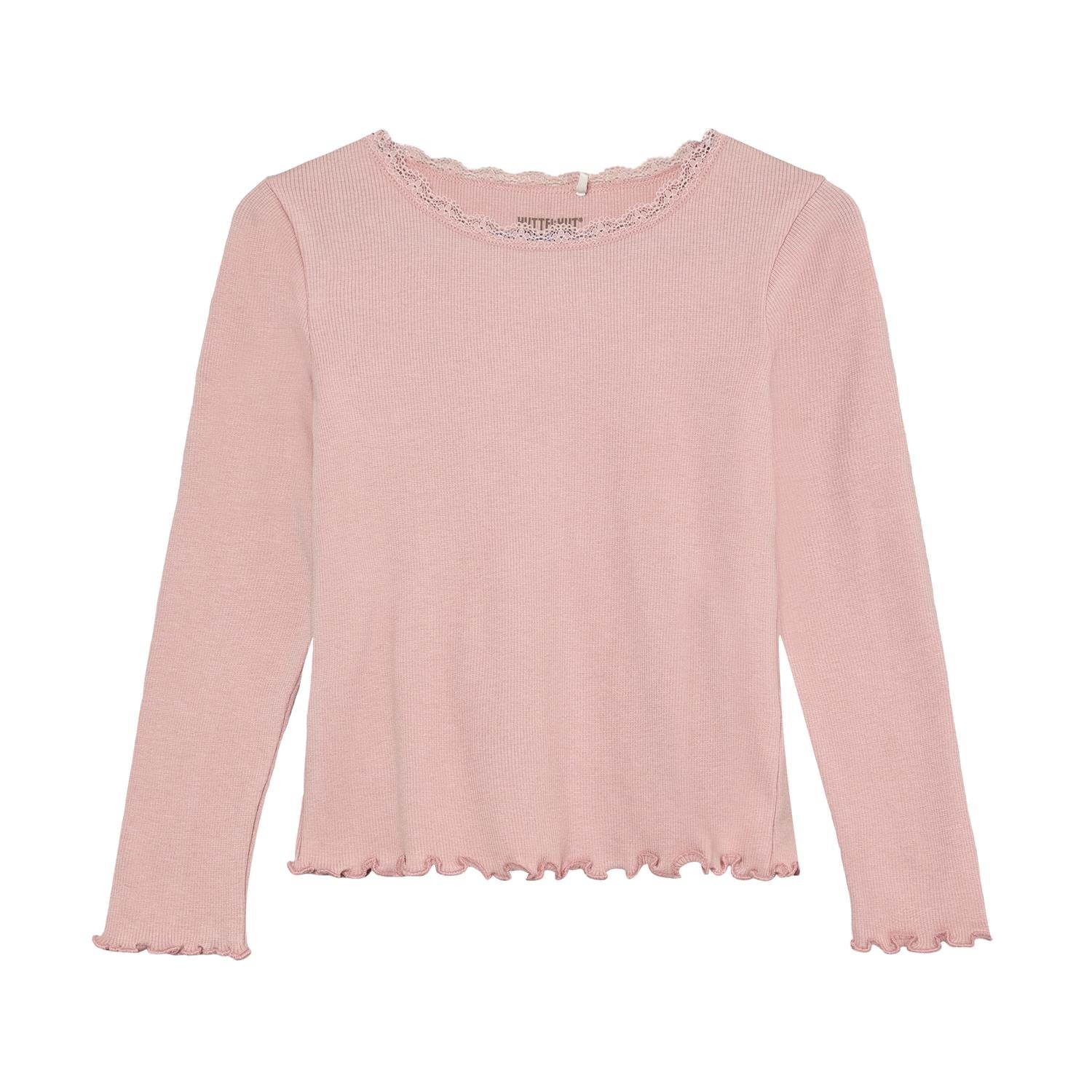 Genser Rib Pale Mauve