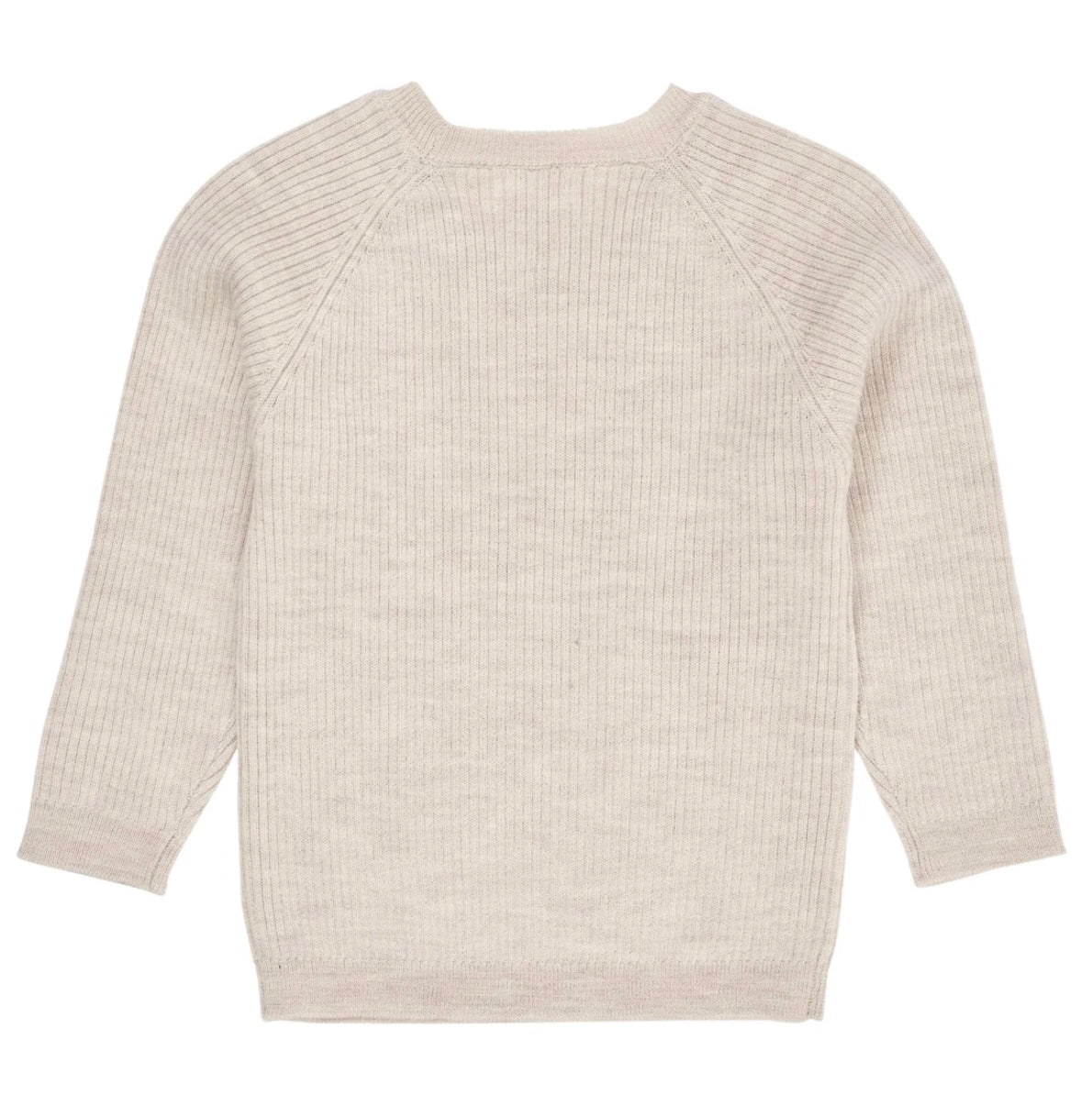 Genser Merino Classic Rib Pale Cream Melange