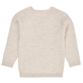 Genser Merino Classic Rib Pale Cream Melange