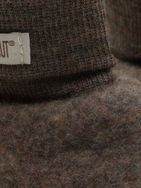 Tøfler Footies Wool Fleece Brown Melange