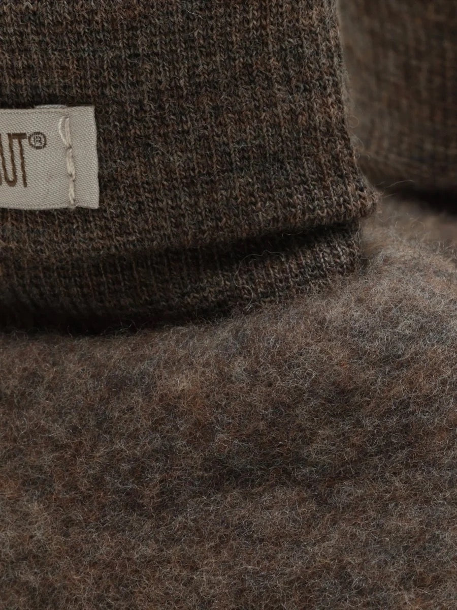 Tøfler Footies Wool Fleece Brown Melange
