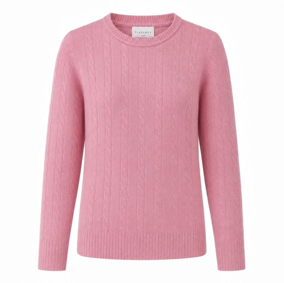 Genser Ull Elise Strikket Soft Pink