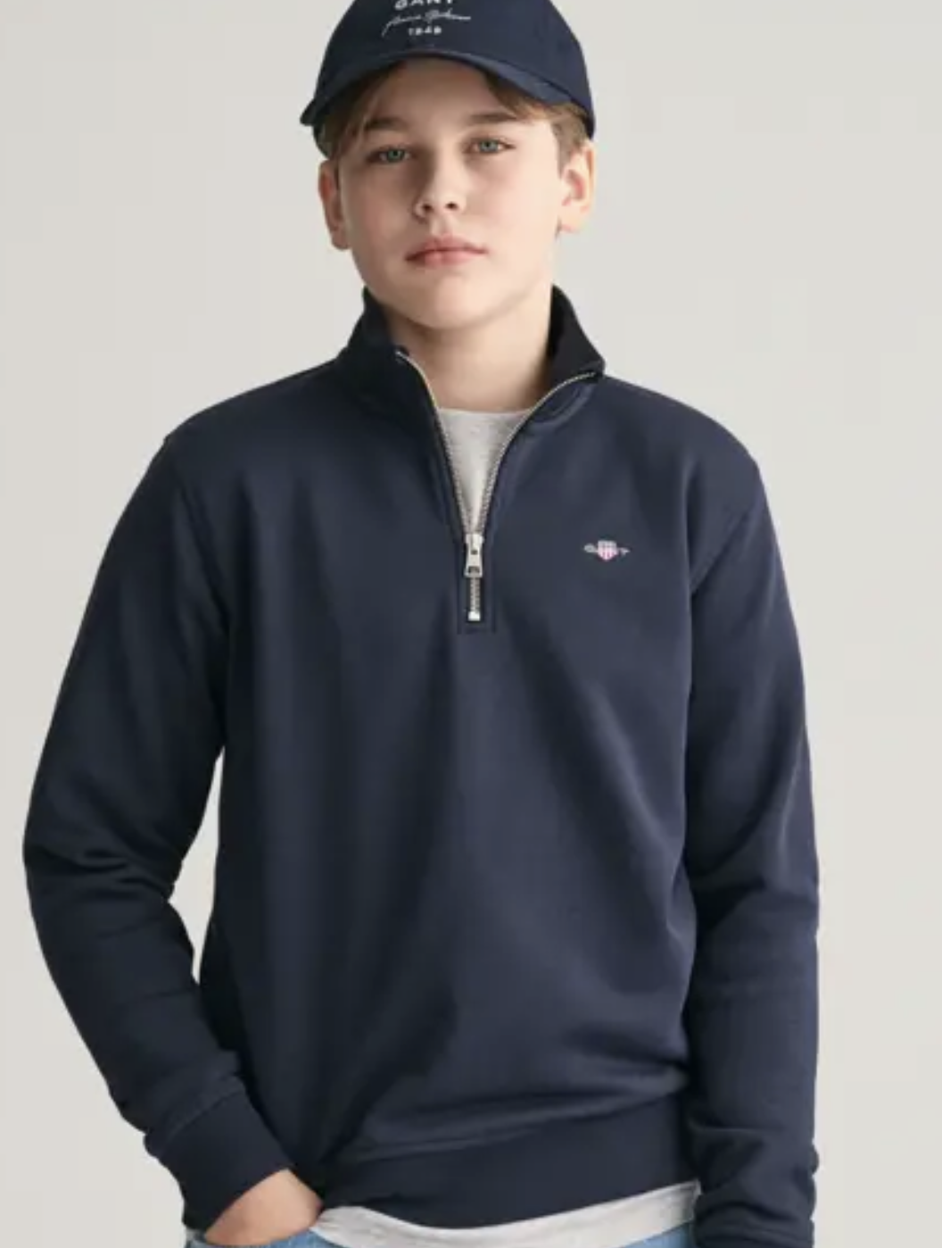 Genser Halfzip Evening Blue