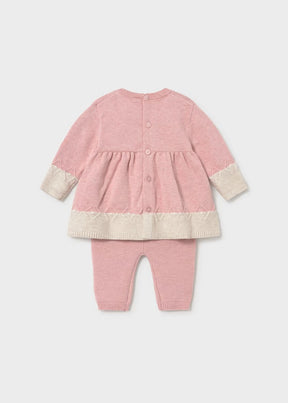 Sett 2-Deler Knit Baby Rosa