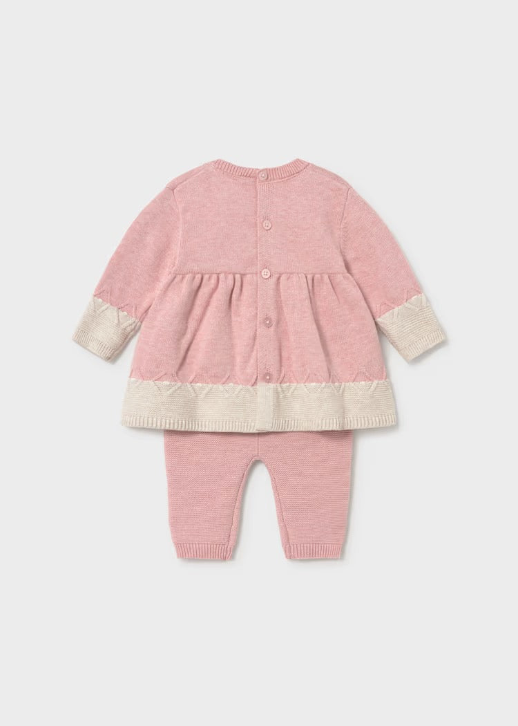 Sett 2-Deler Knit Baby Rosa