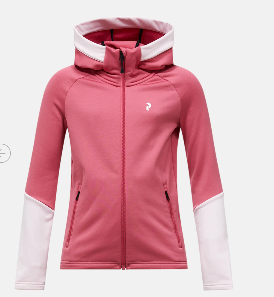 Jakke Rider Essentials Midlayer Zip Hood Mountain blush / frosted blossom