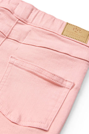 Bukse Jeggings Solid Flare Pink