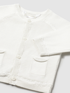 Cardigan Strikket White