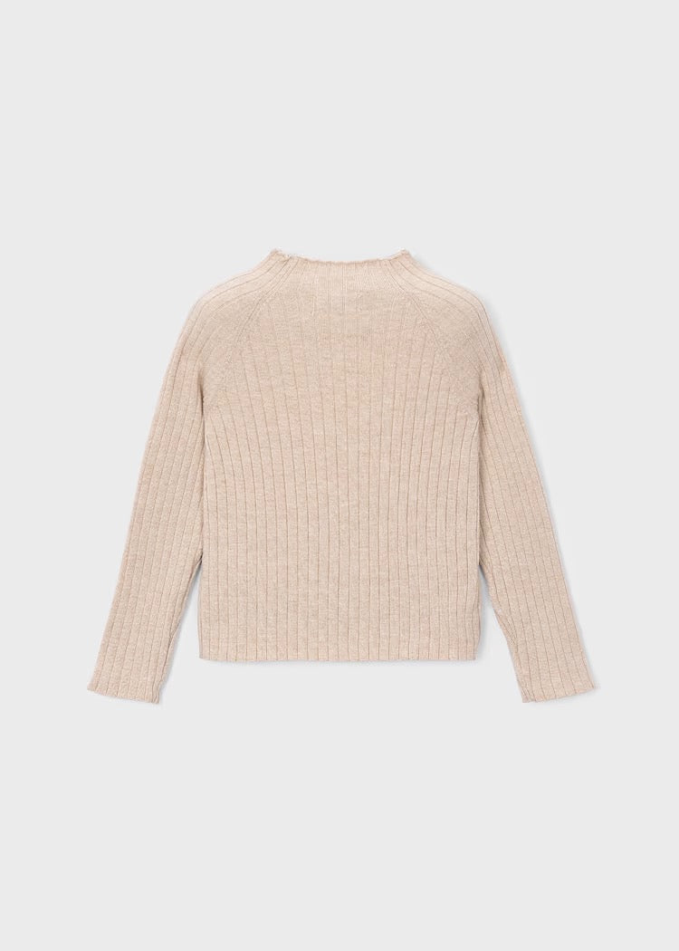 Genser Knitted Mockneck Quinoa Mix