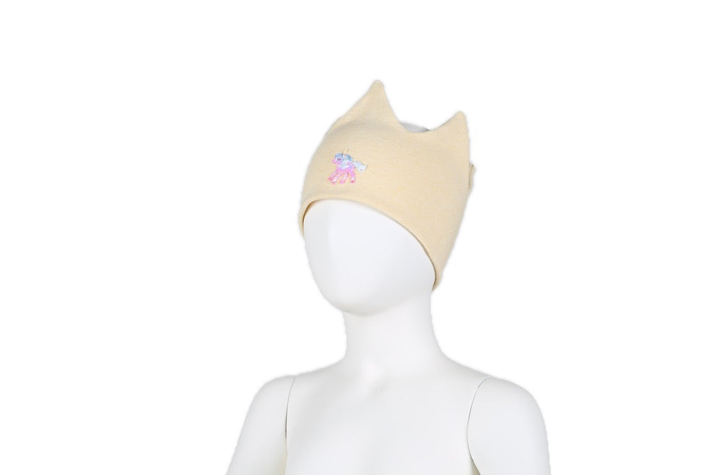 Pannebånd Krone Enhjørning Lysegul