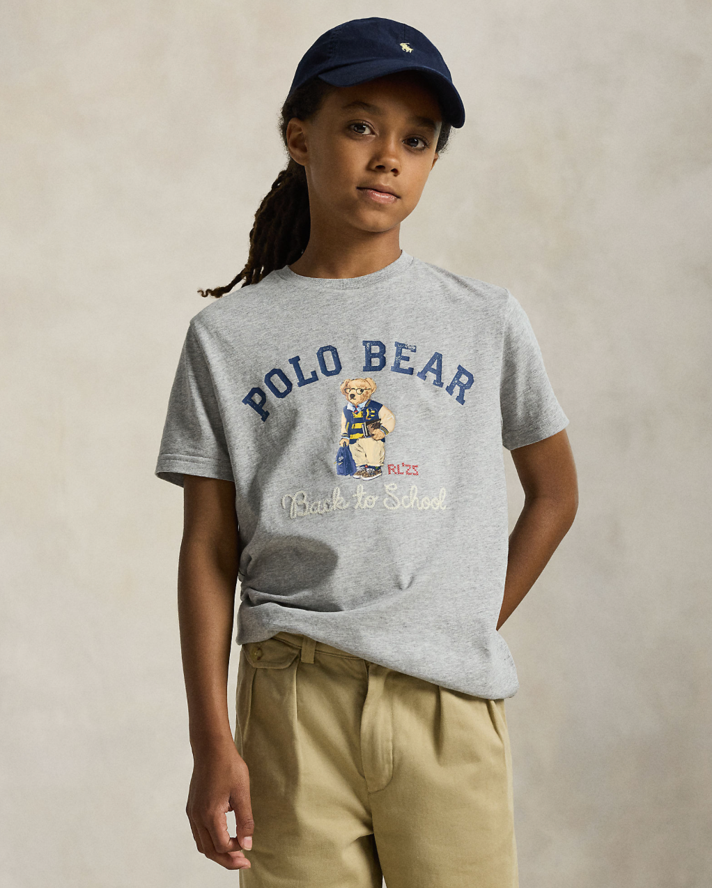 T-Skjorte Polo Bear Back To School Grey