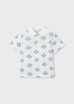 T-skjorte Polo Printed White/Blue