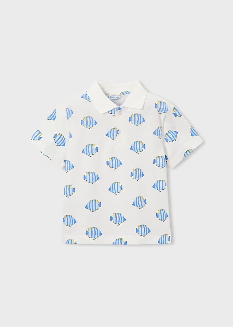 T-skjorte Polo Printed White/Blue