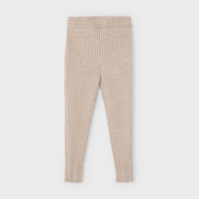 Leggings Knitted Bow Toffee