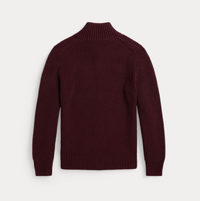 Polo Quarter Half Zip Rich Ruby