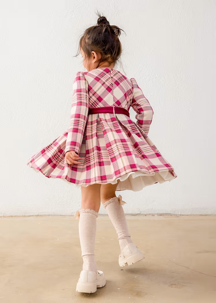 Kjole Plaid Raspberry