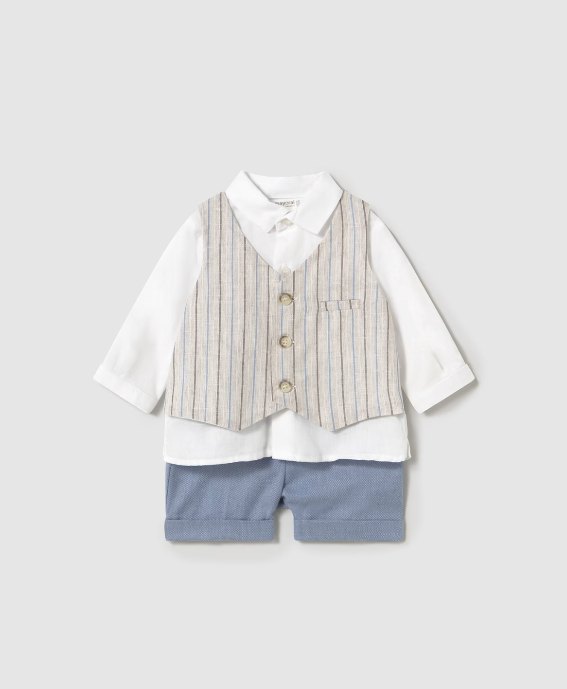 Sett Shorts M/Vest Linen Rivi