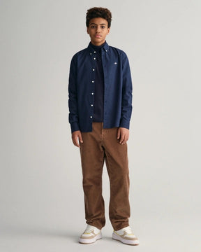 Skjorte Oxford Shield Evening Blue