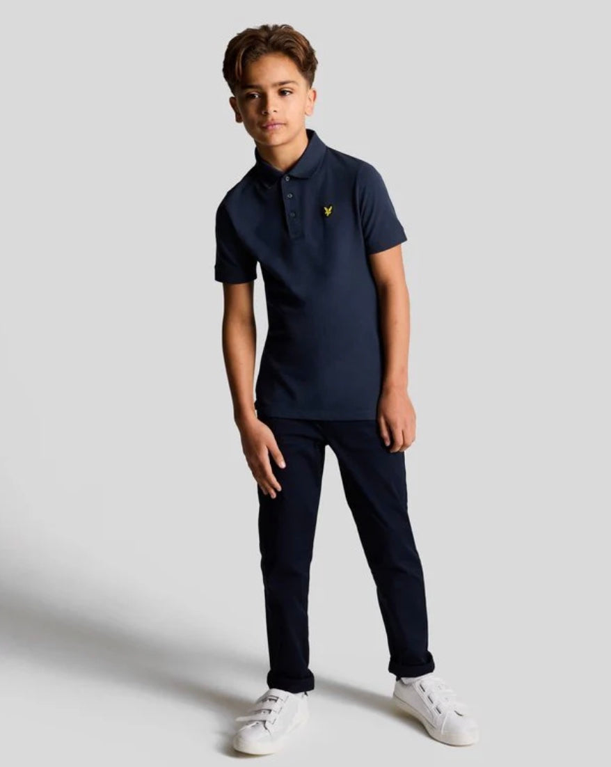 Pique Polo Plain Navy