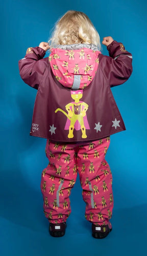 Vinterregndress Slaps Superhelt Superrosa