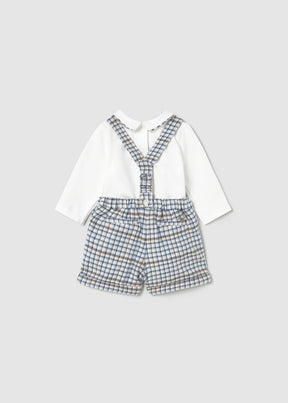 Sett Checked Dungarees Bluebell