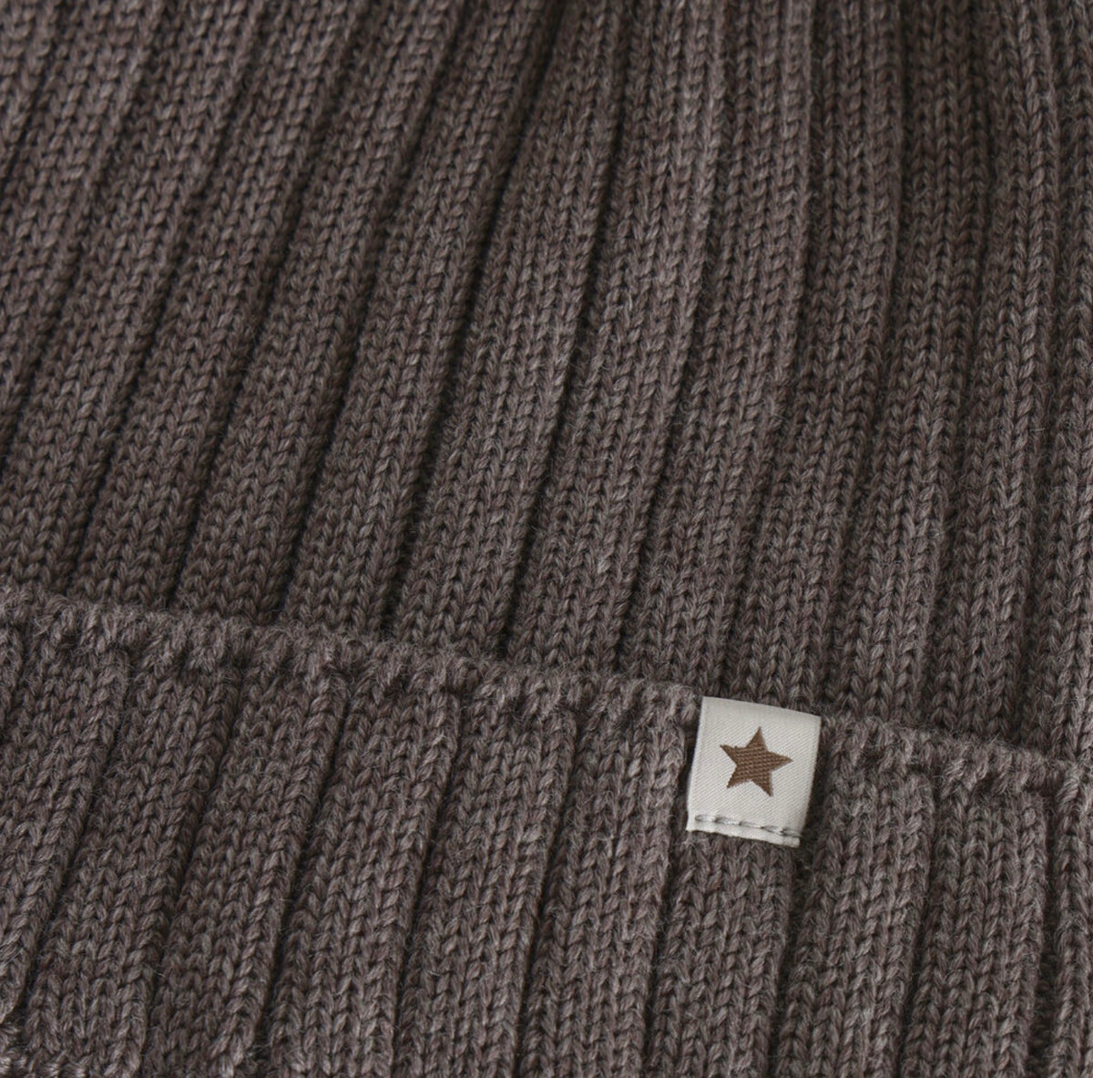 Lue Knit Alpaca Pompom Brown Melange
