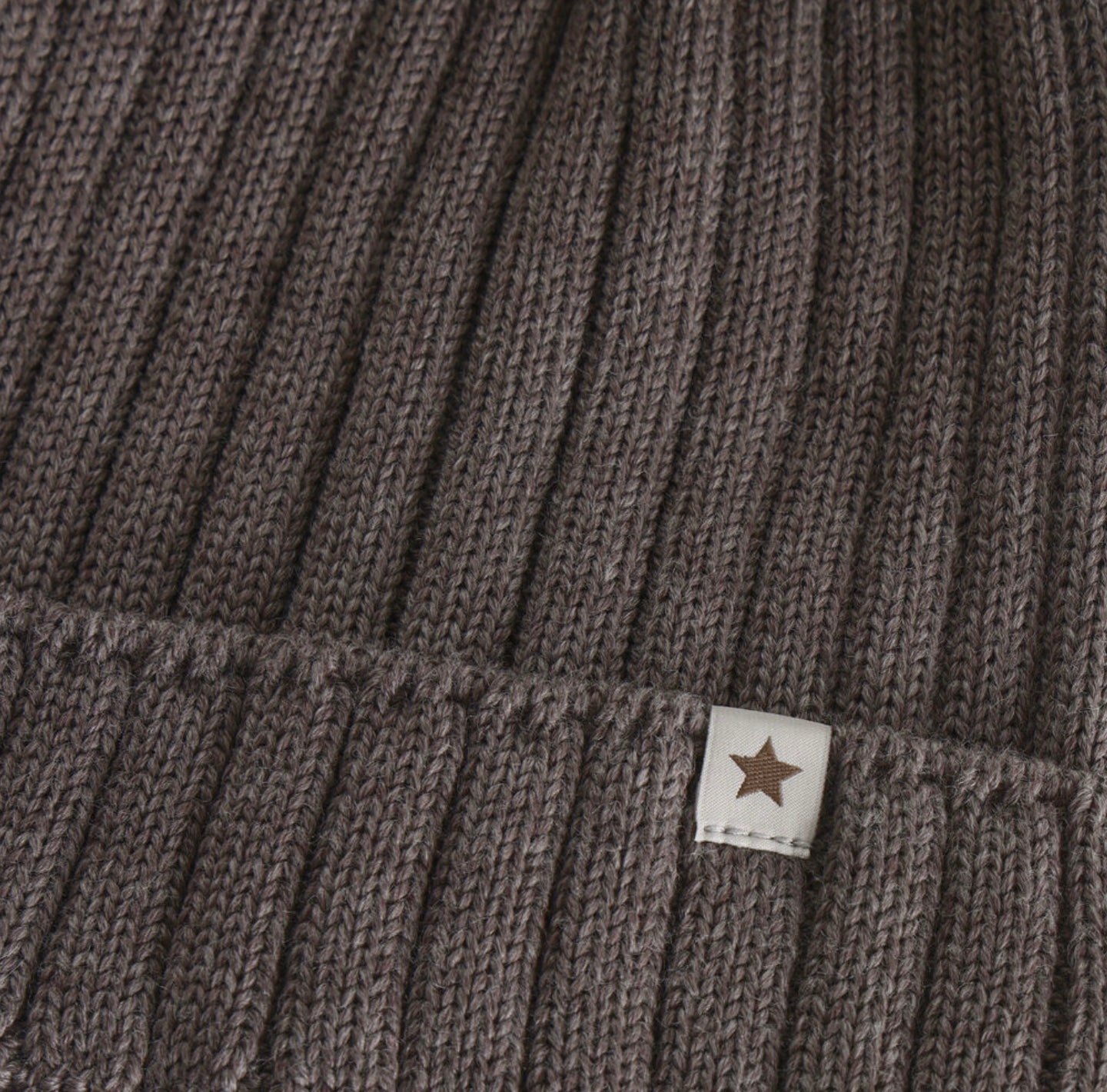 Lue Knit Alpaca Pompom Brown Melange