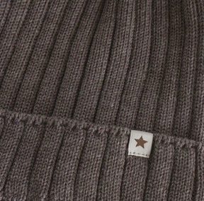 Lue Knit Alpaca Pompom Brown Melange