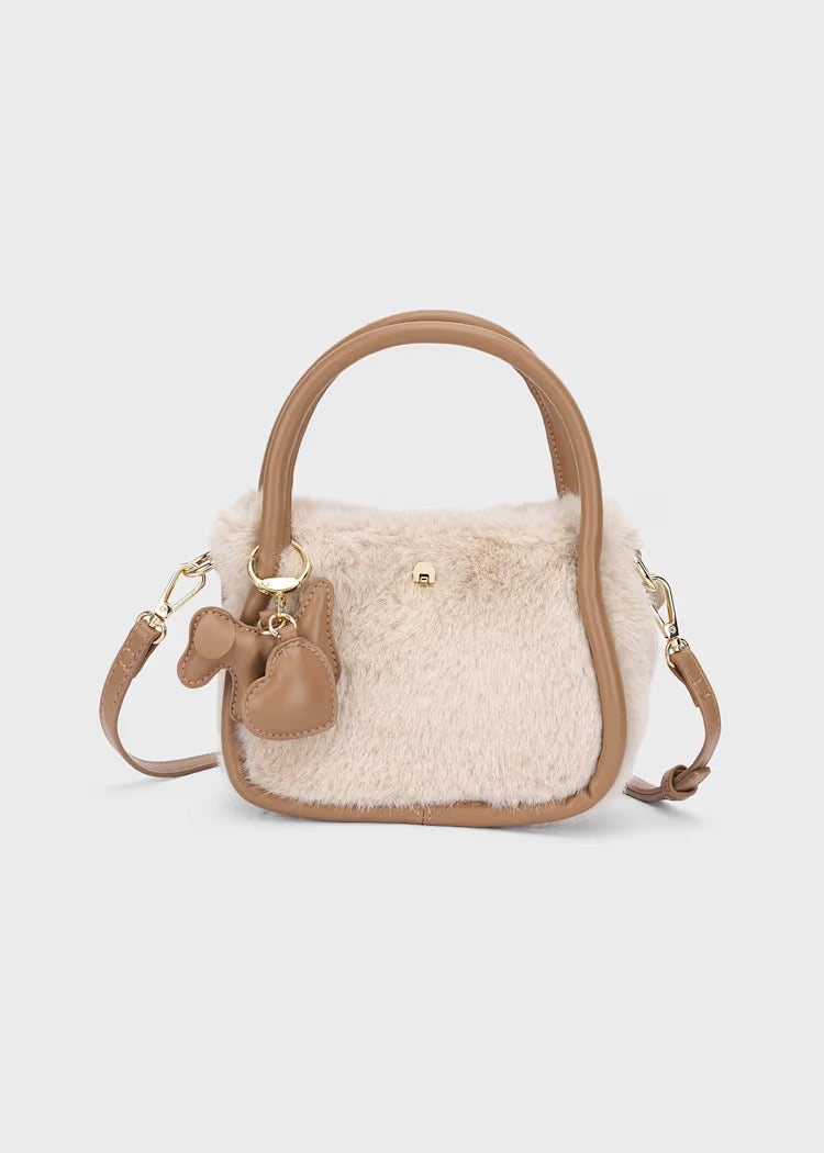 Veske Faux Fur w/Charms Tofu