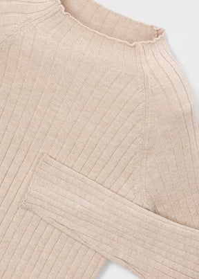 Genser Knitted Mockneck Quinoa Mix