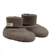 Tøfler Footies Wool Fleece Brown melange