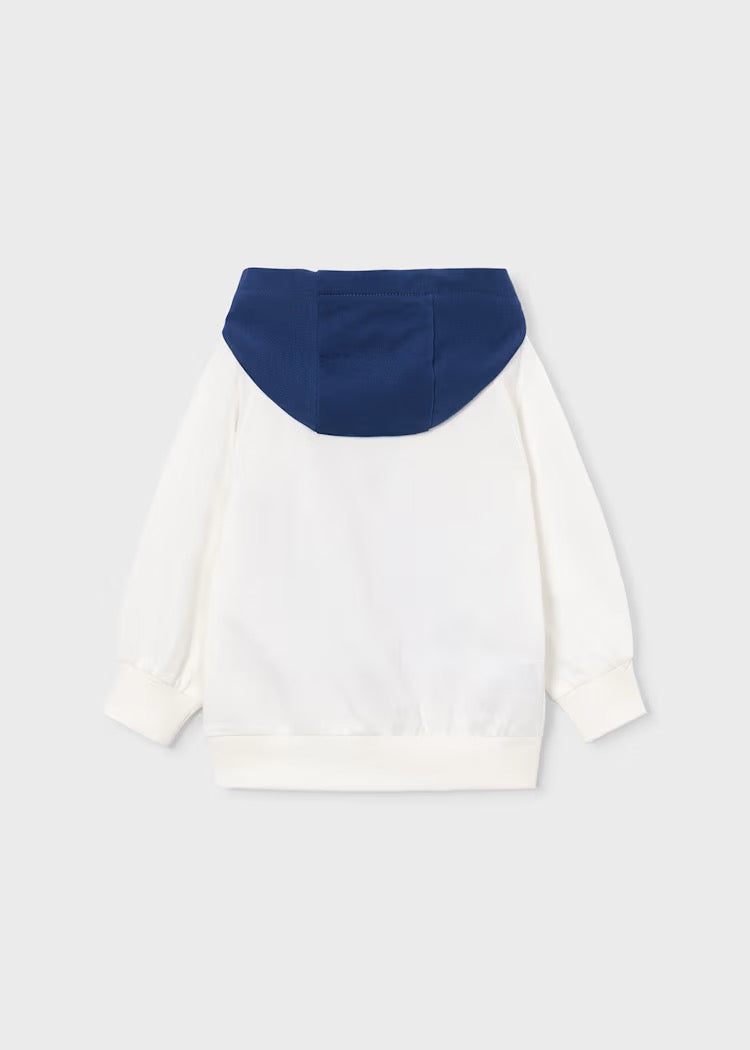 Genser Hoodie Combination Cream/Blue