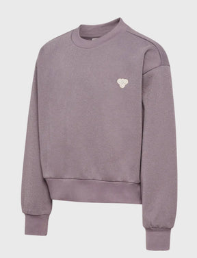 Genser Crew Neck Loose Glitter Gray Ridge