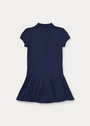 Kjole Stretch Cotton Mesh Navy