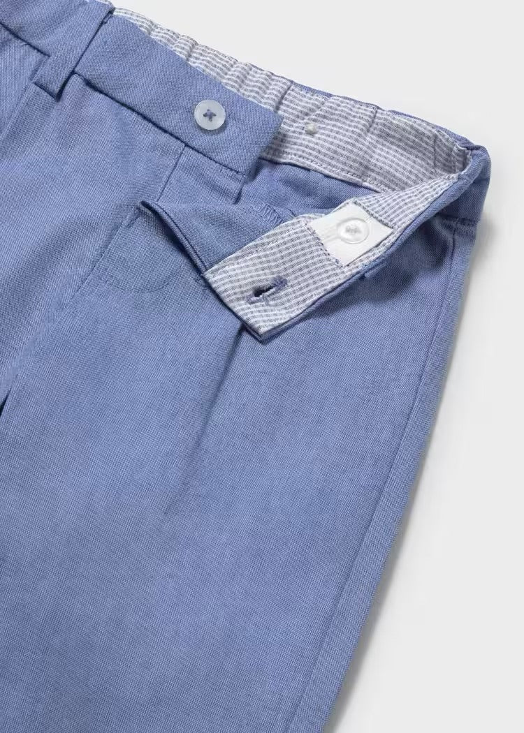 Dressbukse Lin Capri Blue