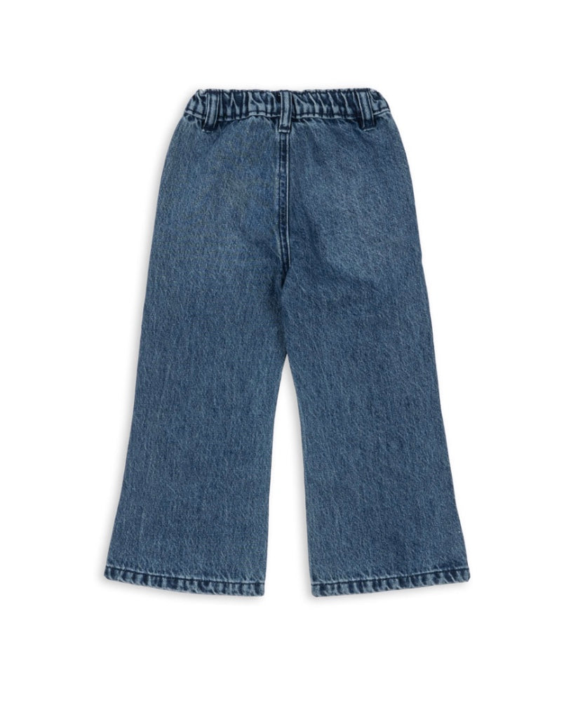 Bukse Elba Flare Denim Blue