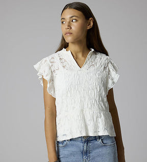 Bluse Lace Short Capsl White Alyssum
