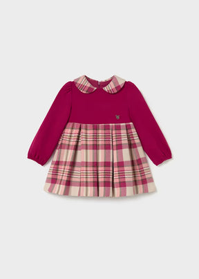 Kjole Plaid Combination Raspberry