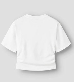 T-Skjorte Novegat Ss Short Rouched top Bright White