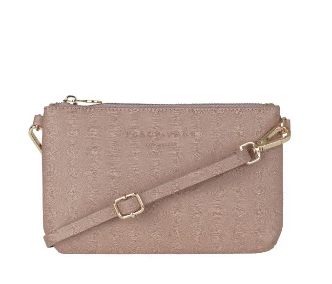 Clutch med skulderrem Deep Rose Gold