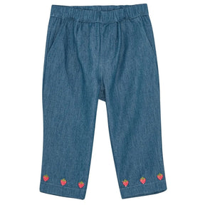 Bukse Vilma Mid Blue Strawberry