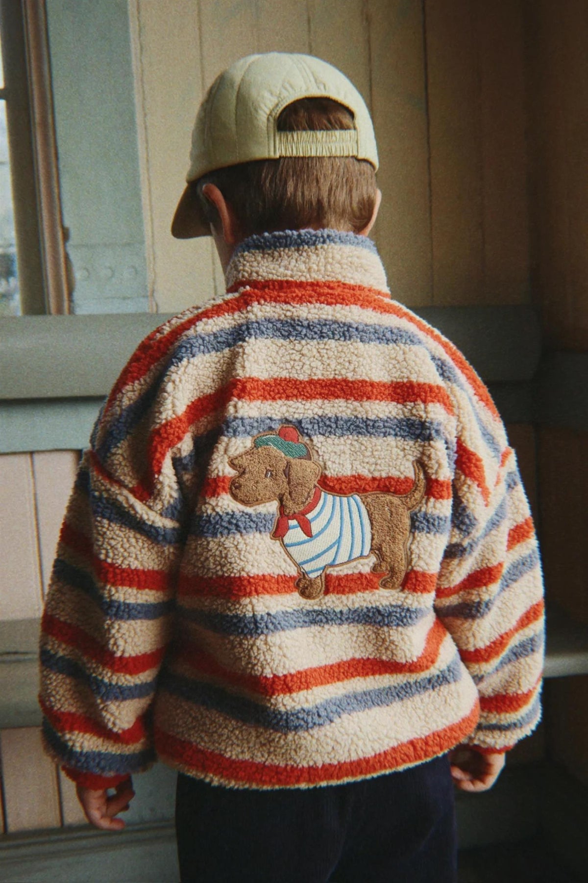 Jakke Jody Teddy Tangerine Stripe
