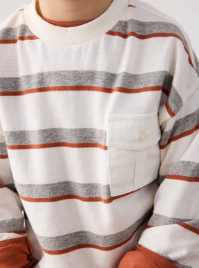 Genser Striped Cream