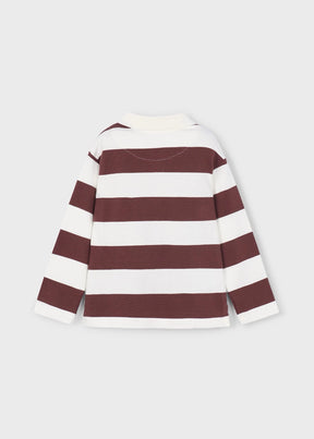 Genser Polo Striped Plum